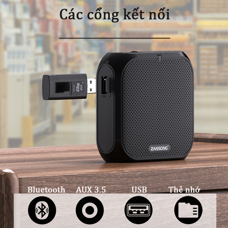 Mic trợ giảng ZANSONG M60 - Chính hãng, giá rẻ, uy tín