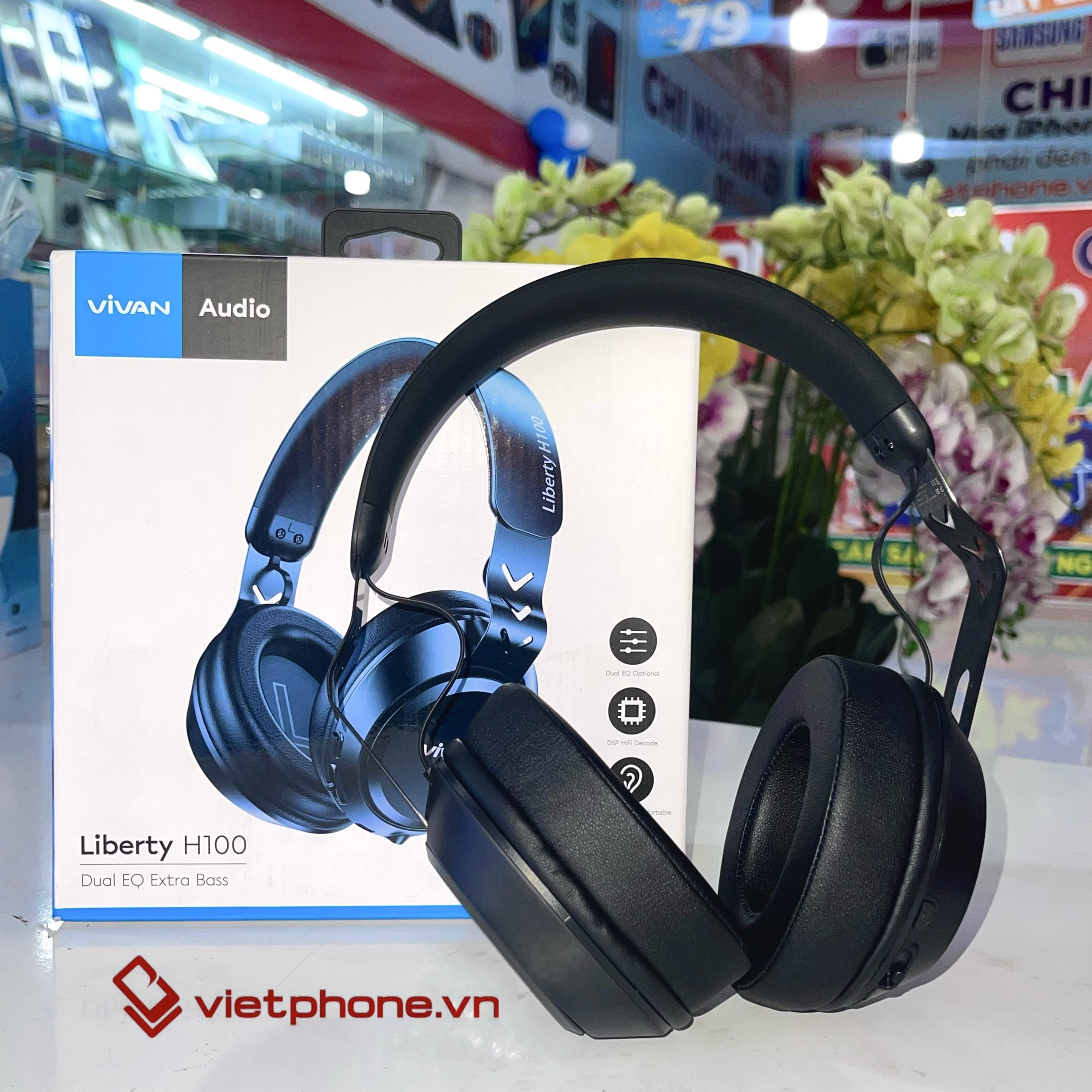 Tai Nghe Chụp Không Dây Bluetooth Vivan Liberty H100 - Chính hãng, giá rẻ, uy tín