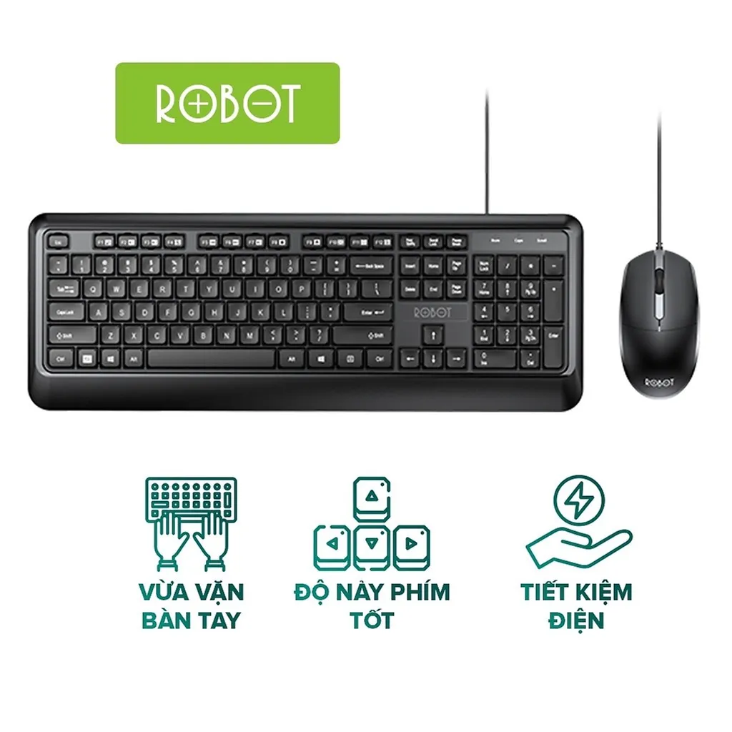 COMBO CHUỘT & BÀN PHÍM CÓ DÂY ROBOT - KM2600