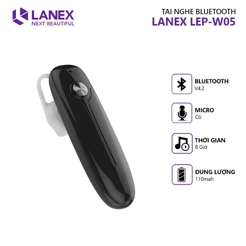 Tai Nghe Bluetooth LANEX W05 V4.2 - Chính hãng, giá rẻ, uy tín